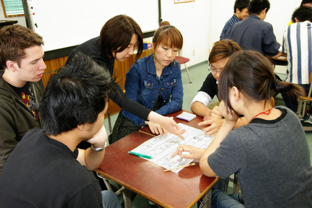 KCP students busy doing a class activity
