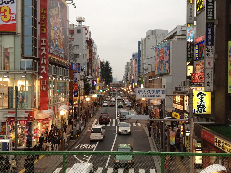 Shin-Okubo Station, Tokyo, Japan.
